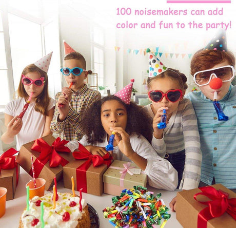 100 darabos Színes Party Sípok Gyerekeknek, Újracsomagolt termék - Outlet24