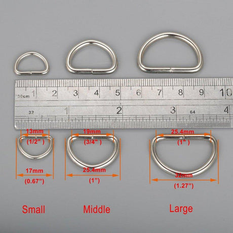 100 db Fém D Gyűrű 3/4 inch Nikkel Bevonatú Újracsomagolt termék - Outlet24