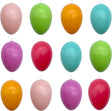 12 db Húsvéti tojás, függeszthető díszítésként, műanyag húsvéti tojások, több színben - Outlet24