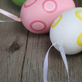 12 db Húsvéti tojás füzérrel, Színes Húsvéti tojások függőként (6 szín) - Outlet24