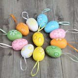 12 db Húsvéti tojás füzérrel, Színes Húsvéti tojások függőként (6 szín) - Outlet24