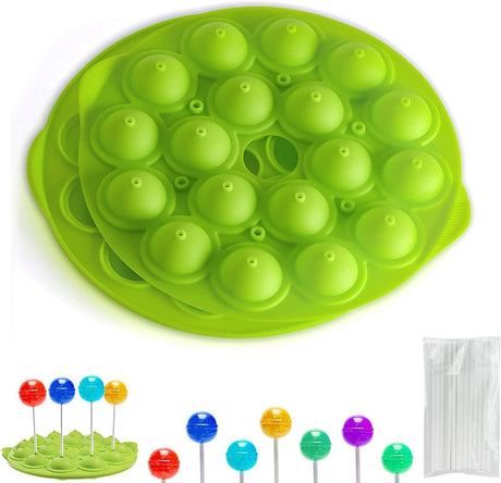 18 üreges gömb formájú szilikon forma 20 rúddal(zöld) - Újracsomagolt termék - Outlet24