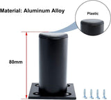 2 db Alumínium ötvözet asztalláb állítható magassággal fekete 3 hüvelyk - Outlet24