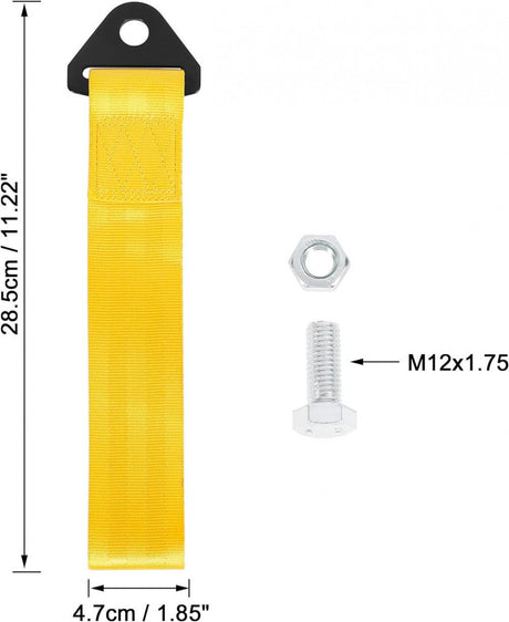 2 db Vonószem Rögzítőcsavarokkal, 28.5 x 4.7 cm (Sárga) - Outlet24