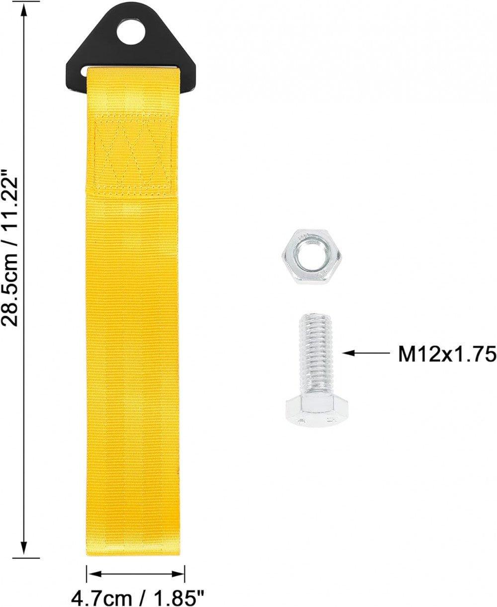 2 db Vonószem Rögzítőcsavarokkal, 28.5 x 4.7 cm (Sárga) - Outlet24