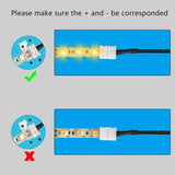 PNGKNYOCN forrasztás nélküli klipsz kábel LED szalagokhoz, DC 5,5 mm x 2,1mm female csatlakozó, 10 darabos