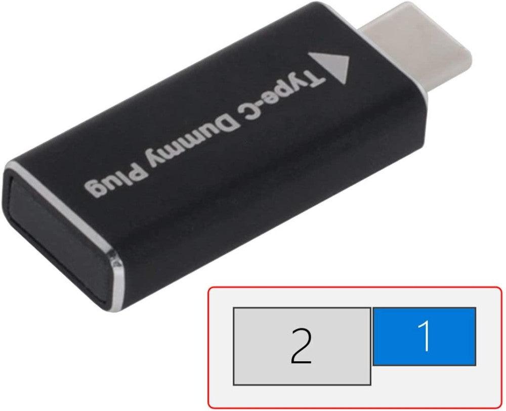 Virtuális Kijelző Adapter USB-C Type-C DDC EDID Dummy Plug Headless Ghost Emulator