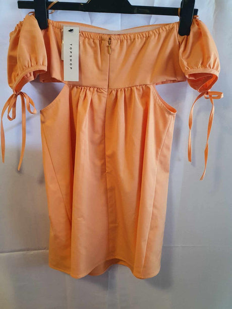 Topshop női miniruha( narancssárga) Mellbőség: 37 cm, Teljes hossz: 64 cm, Derékbőség: 39 cm