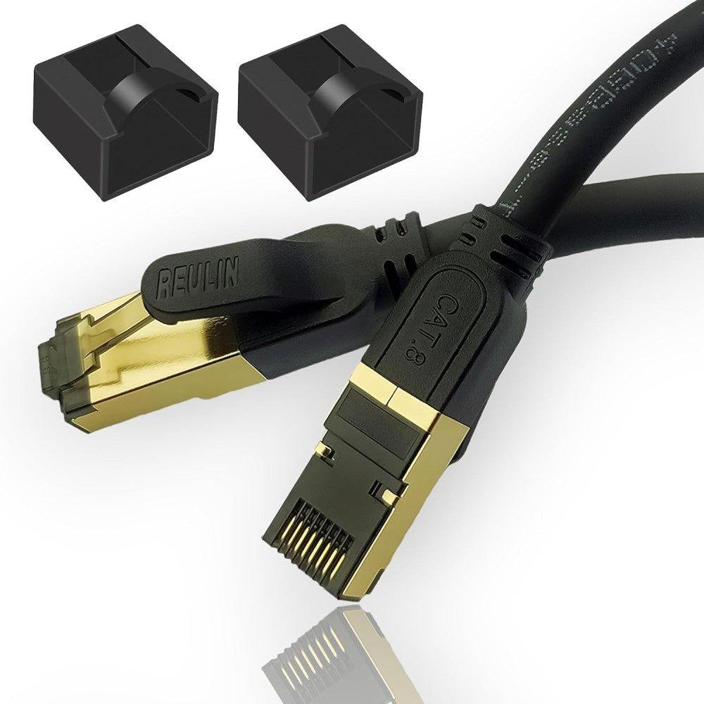 2,5 méteres, fekete Cat8 Ethernet kábel - Outlet24
