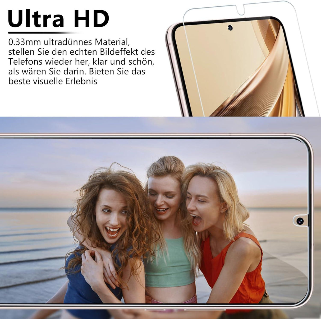 2db Edzett Üveg Képernyővédő Samsung Galaxy S22-hez, Ultra Tiszta - Open Box - Outlet24