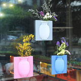 3 darabos szilikon, ragadós, 3 darabos virágváza falra - Újracsomagolt termék - Outlet24