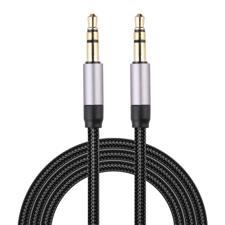 3,5 mm AUX kábel (1 m, Hi-Fi hang), Nylon fonott audio auxiliáris sztereó adapter - Outlet24