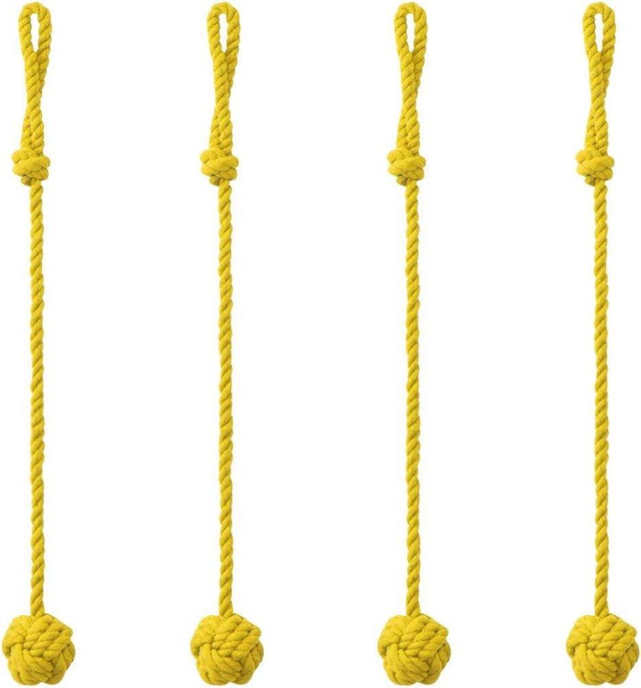 4 darabos függönykötő kötél, 60 cm, sárga - Outlet24