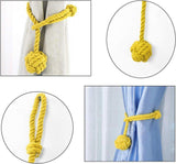 4 darabos függönykötő kötél, 60 cm, sárga - Outlet24