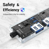 4 Portos USB 3.0 Hub Adapter - Ultra Slim, Nagy Sebességű, Széles Kompatibilitás - Outlet24