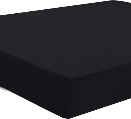 5 oldal TPU vízálló szálcsiszolt mikroszálas matracvédő huzat fekete 100 x 200 - 120 x 200 cm + 25 cm - Outlet24