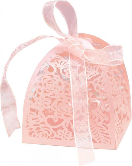 50 darabos ajándékdoboz esküvőkre, valentin napra, rózsaszín - Outlet24