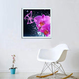 5D Gyémántfestő Készlet - Orchideák Színes Buborékok Pillangó - Outlet24