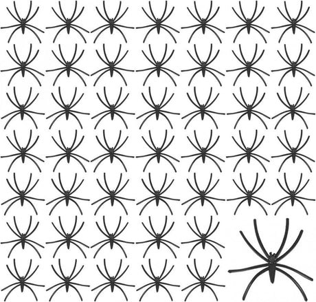 60 darabos Halloween Pók Dekorációs Készlet, Ijesztő Otthoni, Kerti és Karneváli Dekorációs kellék - Outlet24