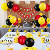 60 darabos latex lufi csomag, piros, sárga, fekete színekben - Születésnapi, esküvői és ünnepi dekoráció - Outlet24