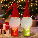 LED Üveg Karácsonyi Dekoráció, Időzítővel, Elemes
