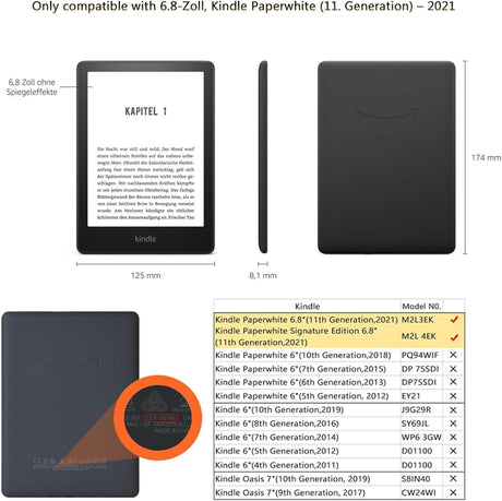 Kindle Paperwhite 11. Gen PU Bőr Tok, Auto Ébresztés/Alvás, Rózsaszín - Open Box