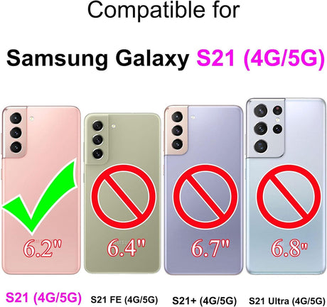 Samsung Galaxy S21 Antichoc PU Bőr Tok - Kártyatartó, Állvány, Mágneszáras - Open Box