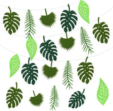 Trópusi Zöld Pálmafüzér 4 Csomag - Időjárásálló, Újrafelhasználható Dekor