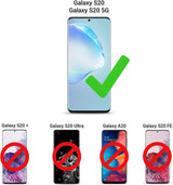 Samsung S20 5G/4G Átlátszó Ütésálló Tok - Fekete Kerettel