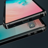 Samsung S10 Átlátszó Ütésálló Tok - Fekete Kerettel
