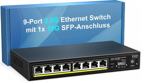 8-Portos 2.5G Ethernet Switch 10G-SFP, Villámvédelem Újracsomagolt termék - Outlet24
