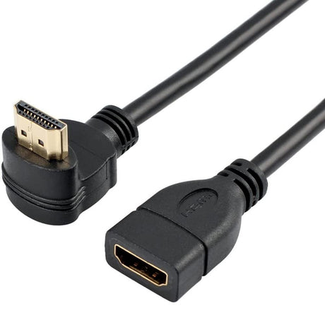 90 Fokos HDMI Hosszabbító Kábel, Férfi-Nő, 15cm, 3D Támogatás - Outlet24