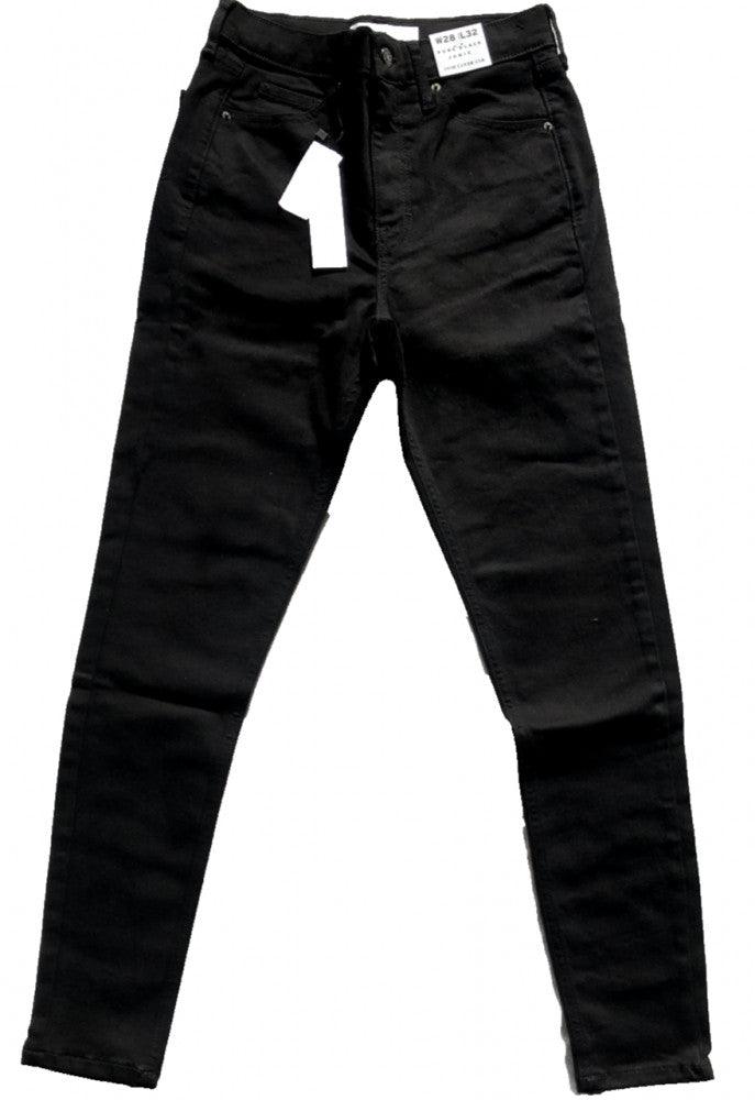 Topshop Unisex Fekete Jeans, UK10 Méret 28/32
