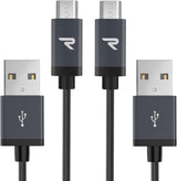 RAMPOW USB-A USB-M kábel, 2db, 1 méter