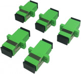 Singlemode Optikai Száloptikai Adapter, Női-Női APC Simplex, Hálózati Internet Csatlakozó (Zöld, 5 darab)