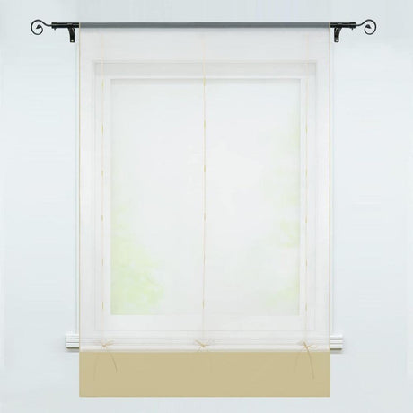 Összecsukható roló hálós függönnyel, húzózsinórral, 3 cm átmérőjű függönykarnisokhoz Újracsomagolt termék