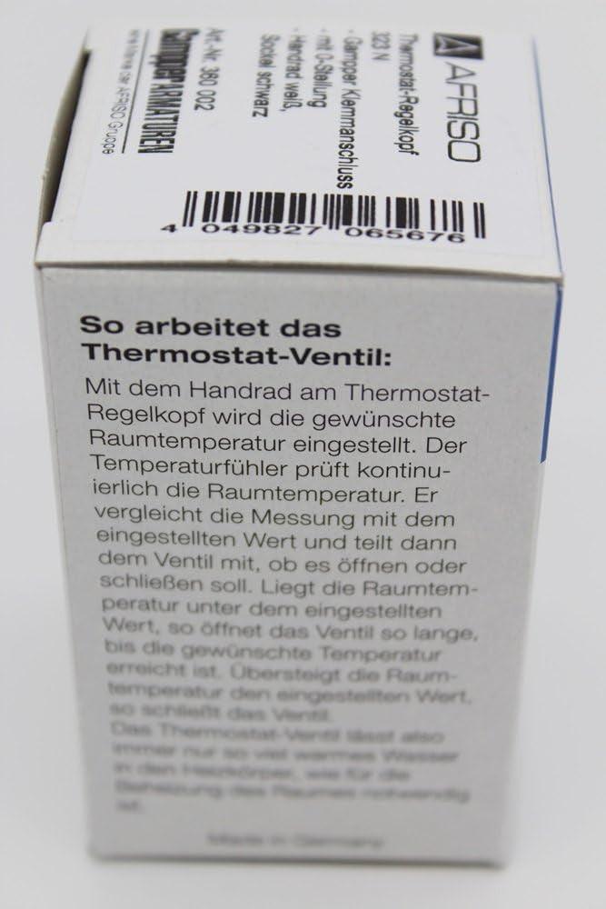 Termostathozó Fej GAMPPER Típus 320 N, Fehér Újracsomagolt termék