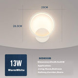 Yafido LED Beltéri Fali Lámpa, 12W, 3000K, 2 darabos csomag, Alumínium és Akril Újracsomagolt termék
