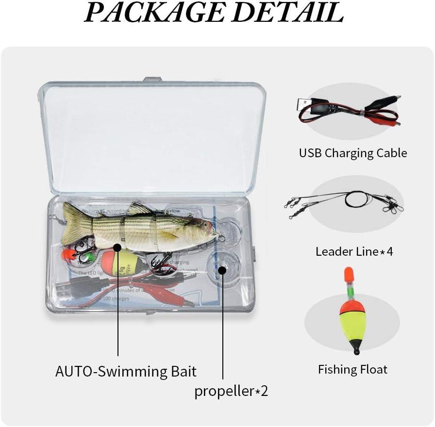 USB Tölthető Robot Halászcsali LED Fénnyel és 4 Ízülettel Újracsomagolt termék