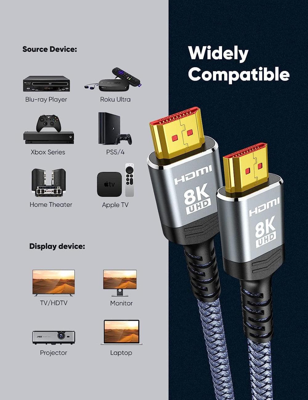 SNOWKIDS HDMI kábel 8K@60HZ 2m - Újracsomagolt termék