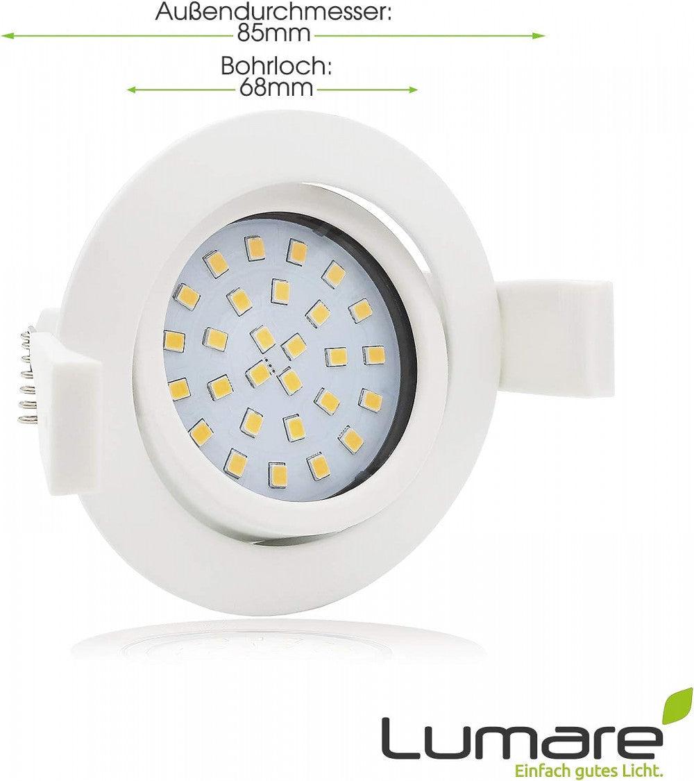 Ultra Vékony LED Beépíthető Spotlámpa 4W, IP44, Meleg Fehér 2700K, 6 darabos szett Újracsomagolt termék