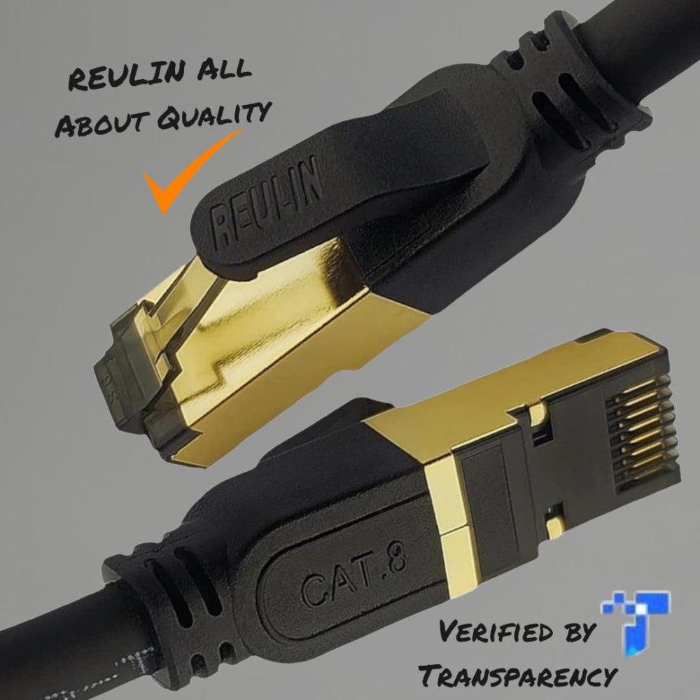 REULIN Ethernet kábel Cat8, 3 méter - Újracsomagolt termék