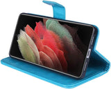 Sony Xperia 10 III bőr pénztárcás tok kihajtható állvánnyal(világoskék)
