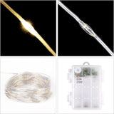 SALCAR Elemes 10m hosszú LED Tündérfények, Meleg Fehér, Időzítővel és Vízálló IP44 Minősítéssel, Beltéri és Kültéri Használatra