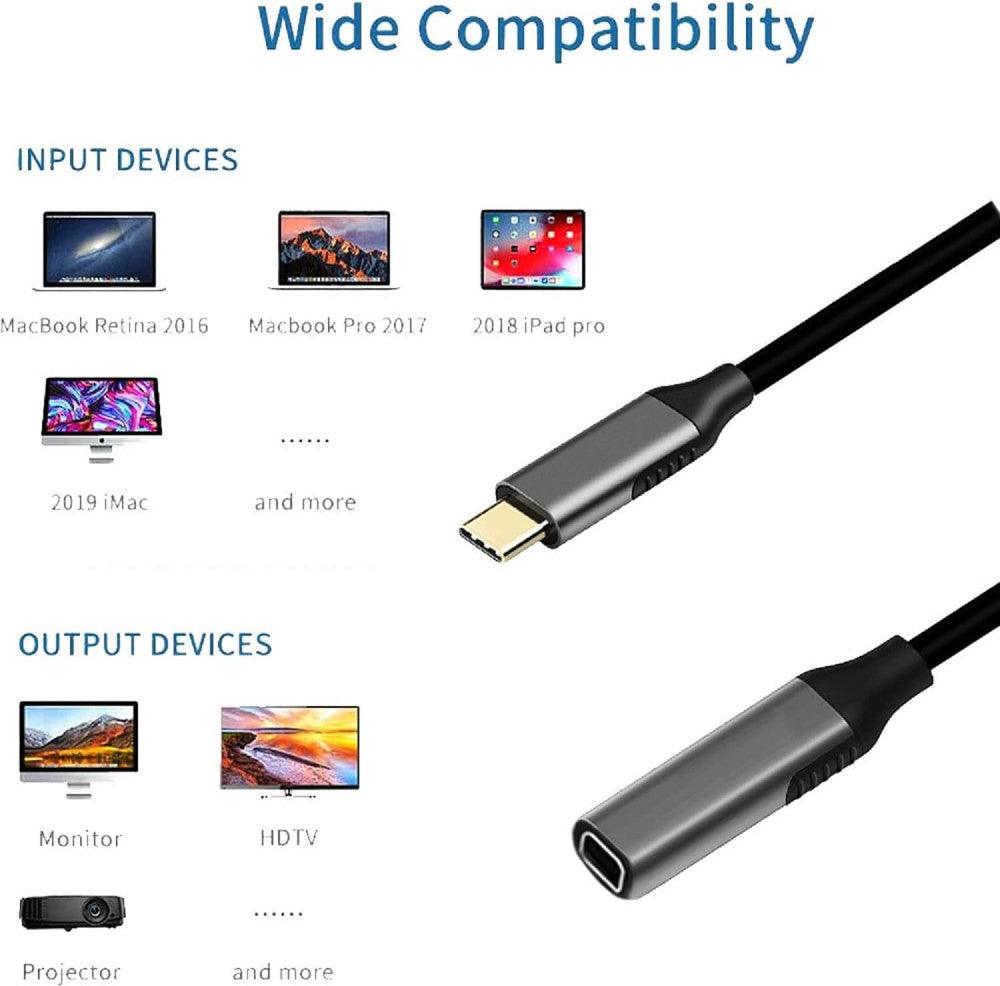 YRRNAE USB C - Mini DP Adapter, 4K@60Hz, Fekete, MacBook/iMac/iPad Pro Kompatibilis Újracsomagolt termék