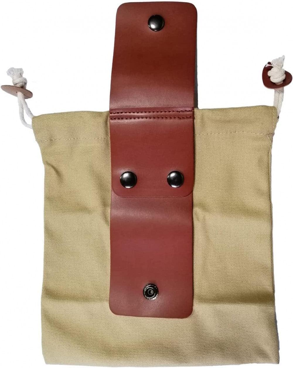 Viaszos vászon gyűjtőtáska, Gombagyűjtő táska, Összecsukható tároló 22 x 20cm nyitott állapotban