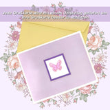 Sinzau 3D-s kártya, rózsaszín pillangós virágok, 3D-s felugró üdvözlőkártya, kivágott papír, borítékkal