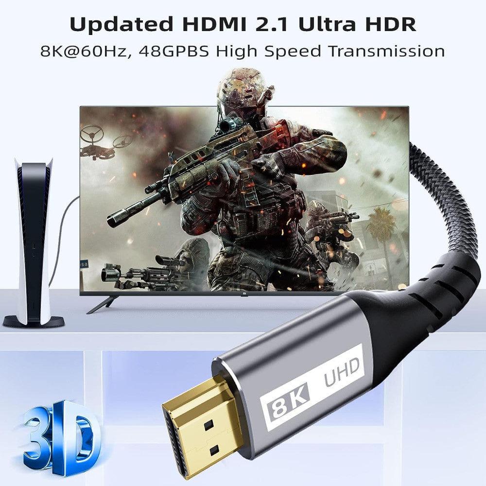 Ultra-Magas Sebességű 8K HDMI Kábel, Dinamikus HDR Színnel és Univerzális Kompatibilitással