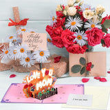 TAROME LOVE YOU MOM 3D Anyák Napi Üdvözlőkártya, Születésnapi Köszönőkártya Borítékkal