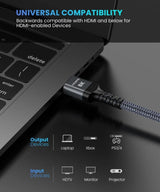 SNOWKIDS 8K HDMI Kábel, 48 Gigabites Másodpercenkénti Adatátvitel, Férfi-Férfi Csatlakozó